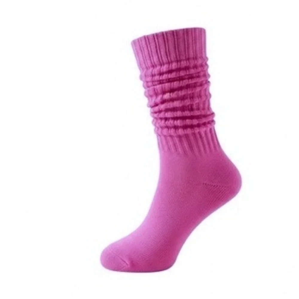 Vibrant High-Calf Slouchy Soft Casual Womens Socks 5.5-8.5 Thick Athletic 6 Pack
